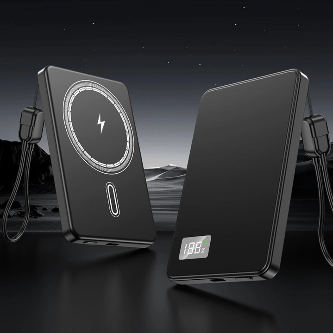 Slim Mag Power - 強力な吸着力と高速充電機能を備えた超薄型マグネット式モバイルバッテリー