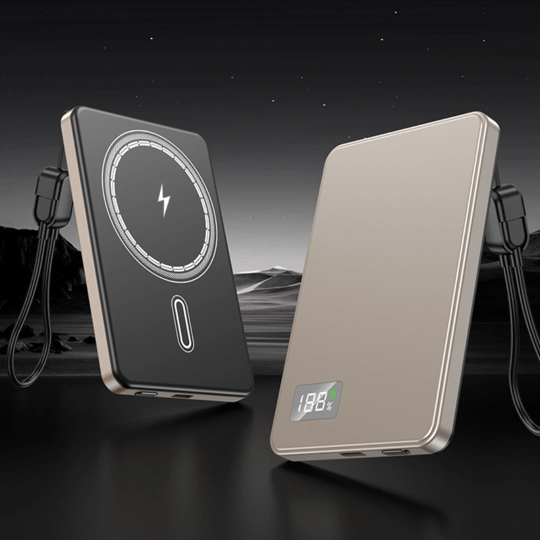Slim Mag Power - 強力な吸着力と高速充電機能を備えた超薄型マグネット式モバイルバッテリー