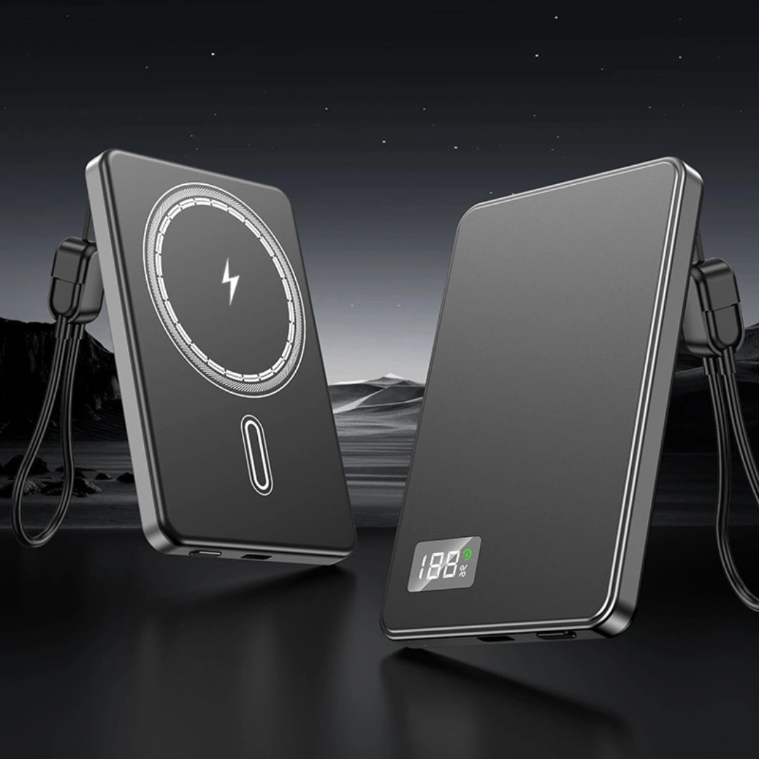 Slim Mag Power - 強力な吸着力と高速充電機能を備えた超薄型マグネット式モバイルバッテリー
